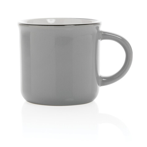 Vintage Keramiktasse, 280ml grau bedrucken, Art.-Nr. P434.032