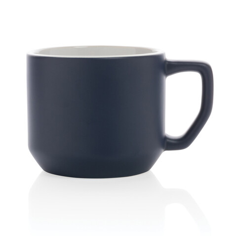 Moderne Keramiktasse, 350ml navy blau bedrucken, Art.-Nr. P434.045
