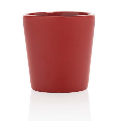 Moderne Keramik Kaffeetasse, 300ml rot bedrucken, Art.-Nr. P434.054