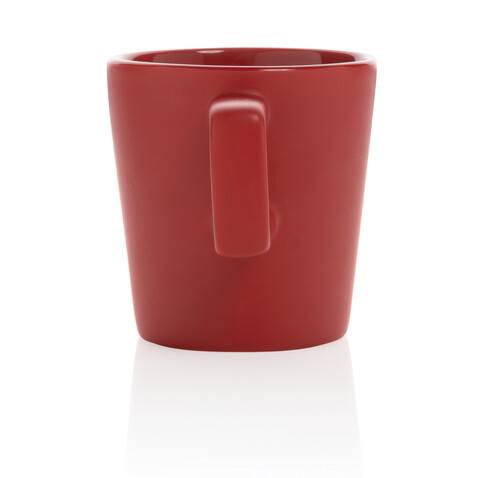 Moderne Keramik Kaffeetasse, 300ml rot bedrucken, Art.-Nr. P434.054