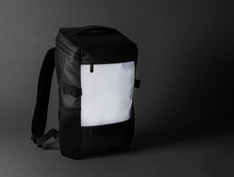 PU-Easy-Access High-Visibility 15.6&quot; Laptop-Rucksack schwarz bedrucken, Art.-Nr. P762.721