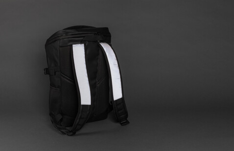 PU-Easy-Access High-Visibility 15.6&quot; Laptop-Rucksack schwarz bedrucken, Art.-Nr. P762.721