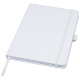Honua A5 Notizbuch aus recyceltem Papier mit Cover aus recyceltem PET, weiss bedrucken, Art.-Nr. 10776301