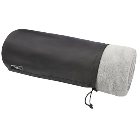 Lily GRS zertifizierte, RPET Decke aus Coral Fleece, grau bedrucken, Art.-Nr. 11319182