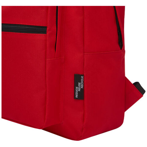 Retrend RPET-Rucksack 16L, rot bedrucken, Art.-Nr. 12053221