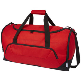 Retrend RPET Reisetasche 40L, rot bedrucken, Art.-Nr. 12053421