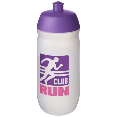 HydroFlex™ Clear 500 ml Squeezy Sportflasche, lila, klar mattiert bedrucken, Art.-Nr. 21044037