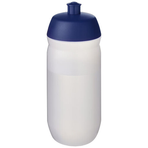 HydroFlex™ Clear 500 ml Squeezy Sportflasche, blau, klar mattiert bedrucken, Art.-Nr. 21044052