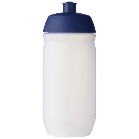 HydroFlex™ Clear 500 ml Squeezy Sportflasche, blau, klar mattiert bedrucken, Art.-Nr. 21044052