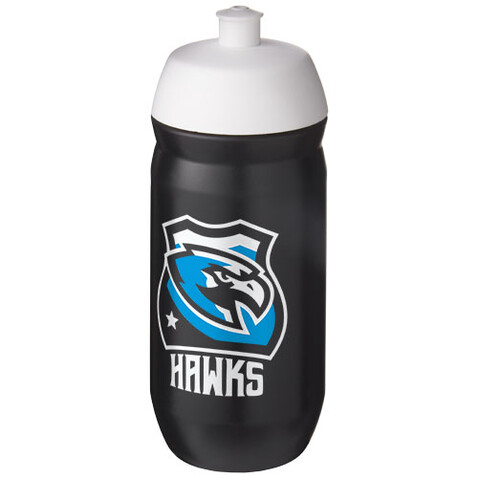 HydroFlex™ 500 ml Squeezy Sportflasche, weiss, schwarz bedrucken, Art.-Nr. 21044192