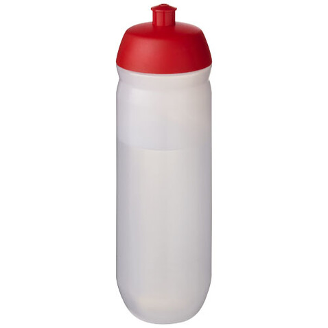 HydroFlex™ Clear 750 ml Squeezy Sportflasche, rot, klar mattiert bedrucken, Art.-Nr. 21044221