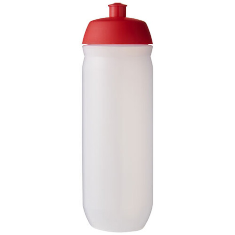 HydroFlex™ Clear 750 ml Squeezy Sportflasche, rot, klar mattiert bedrucken, Art.-Nr. 21044221