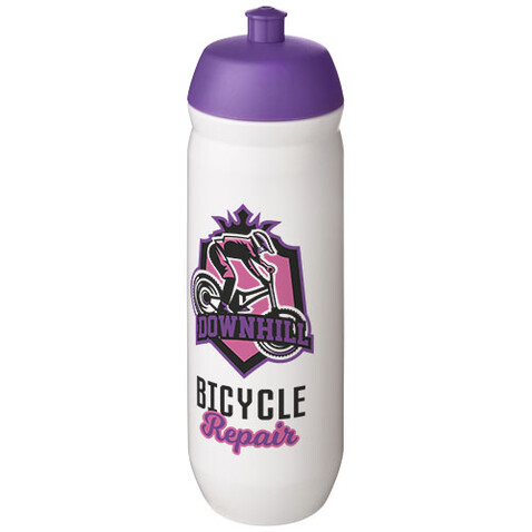 HydroFlex™ 750 ml Squeezy Sportflasche, lila, weiss bedrucken, Art.-Nr. 21044337