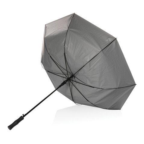 27&quot; Impact AWARE™ RPET 190T Pongee Bi-Color Auto-Open-Schirm silber bedrucken, Art.-Nr. P850.672