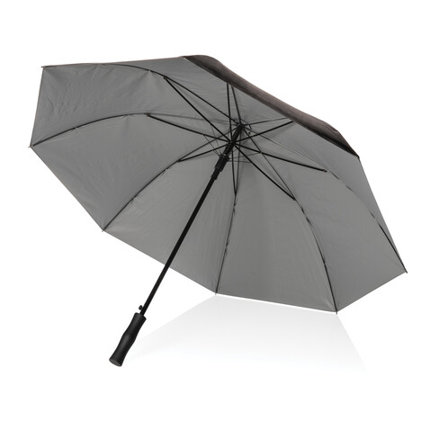 27&quot; Impact AWARE™ RPET 190T Pongee Bi-Color Auto-Open-Schirm silber bedrucken, Art.-Nr. P850.672