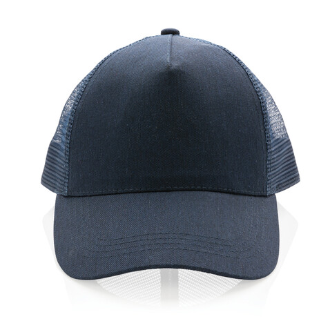 Impact AWARE™ 190gr Brushed rCotton 5 Panel Trucker-Cap navy blau bedrucken, Art.-Nr. P453.359 Impact AWARE™ 190gr Brushed rCotton 5 Panel Trucker-Cap navy blau bedrucken, Art.-Nr. P453.359