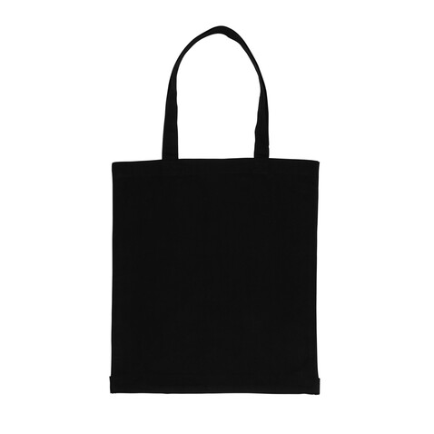 Impact AWARE™ recycelte Baumwolltasche 145gr mit Boden schwarz bedrucken, Art.-Nr. P762.641