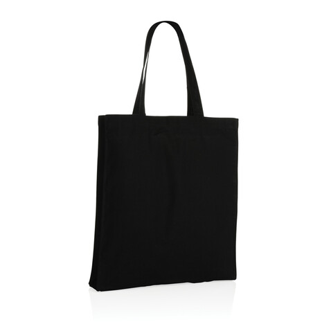 Impact AWARE™ recycelte Baumwolltasche 145gr mit Boden schwarz bedrucken, Art.-Nr. P762.641