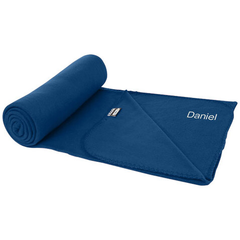 Willow GRS RPET Decke aus Polar Fleece, navy bedrucken, Art.-Nr. 11319055