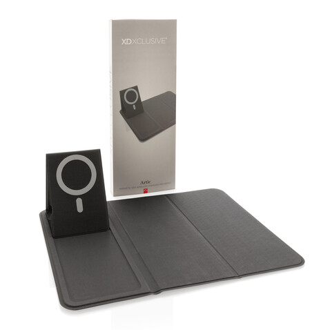Artic magnetischer 10W Wireless Charging Smartphonehalter schwarz bedrucken, Art.-Nr. P308.332