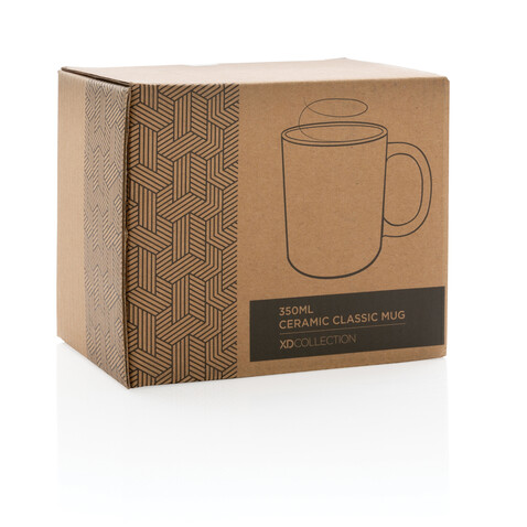 Basic Keramiktasse, 350ml schwarz bedrucken, Art.-Nr. P434.011
