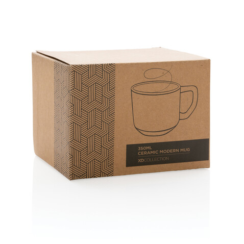 Moderne Keramiktasse, 350ml navy blau bedrucken, Art.-Nr. P434.045