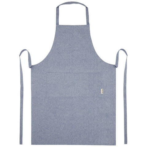 Pheebs 200 g/m² recycelte Schürze, heather blau bedrucken, Art.-Nr. 11313850
