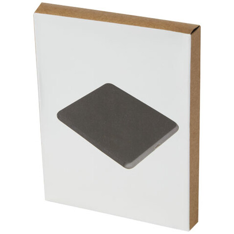 Loop 10 W kabelloses Ladepad aus recyceltem Kunststoff, schwarz bedrucken, Art.-Nr. 12420490