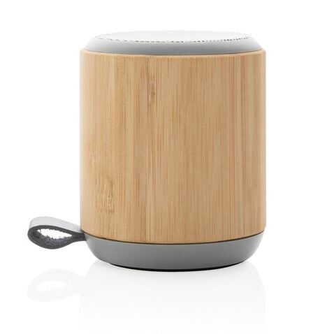 Bambus und Stoff 3W Wireless Speaker braun bedrucken, Art.-Nr. P329.379