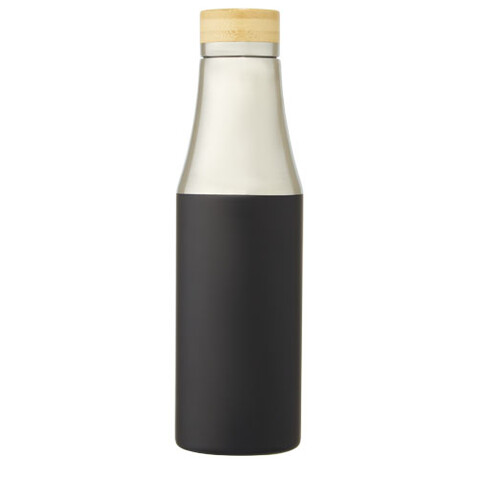 Hulan 540 ml Kupfer-Vakuum Isolierflasche mit Bambusdeckel, schwarz bedrucken, Art.-Nr. 10066790