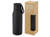 Ljungan 500 ml Kupfer-Vakuum Isolierflasche mit PU Kunststoffband und Deckel, schwarz bedrucken, Art.-Nr. 10066890