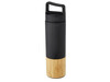 Torne 540 ml Kupfer-Vakuum Isolierflasche mit Bambus Außenwand, schwarz bedrucken, Art.-Nr. 10066990