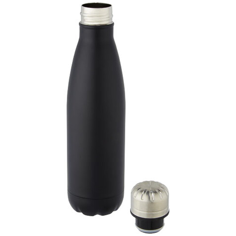 Cove 500 ml vakuumisolierte Edelstahlflasche, schwarz bedrucken, Art.-Nr. 10067190