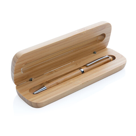 Bamboo Stift in einer Box braun bedrucken, Art.-Nr. P611.319
