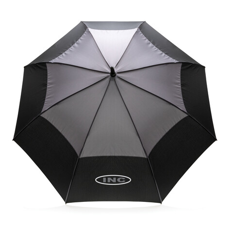 27&quot; Impact AWARE™ RPET 190T Auto-Open Stormproof-Schirm anthrazit bedrucken, Art.-Nr. P850.682
