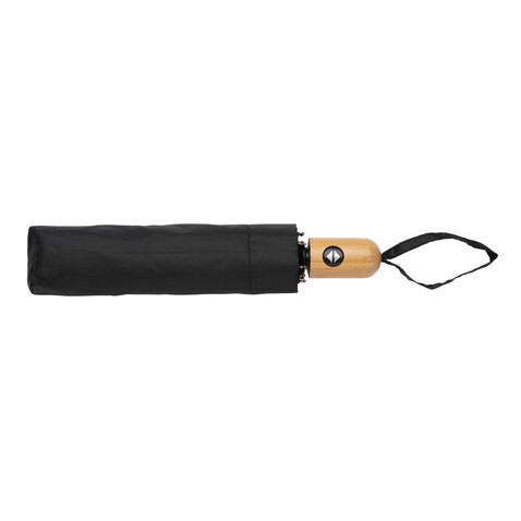 21&quot; Impact AWARE™ RPET 190T Bambus-Schirm autom. open/close schwarz bedrucken, Art.-Nr. P850.611