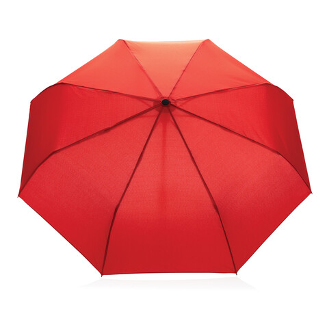 21" Impact AWARE™ RPET 190T Bambus-Schirm autom. open/close rot bedrucken, Art.-Nr. P850.614