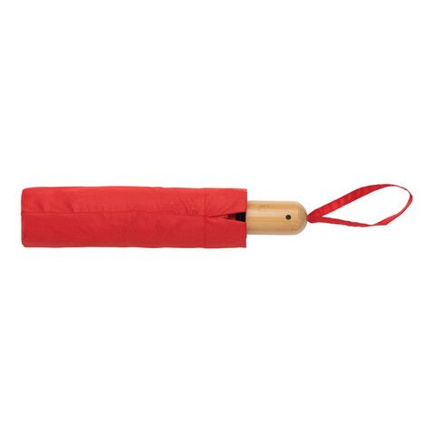 21" Impact AWARE™ RPET 190T Bambus-Schirm autom. open/close rot bedrucken, Art.-Nr. P850.614