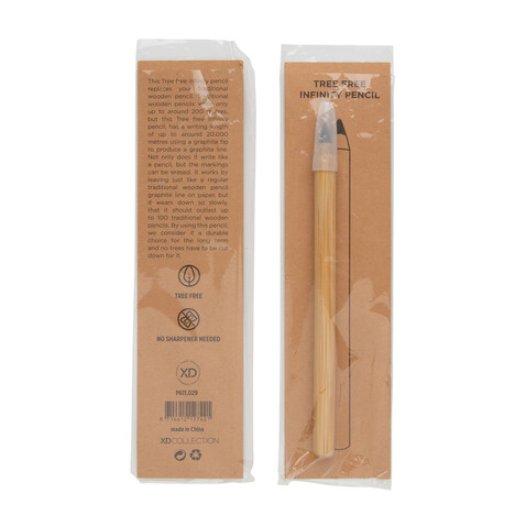 Baumfreier Tree-Free Infinity-Bleistift braun bedrucken, Art.-Nr. P611.029