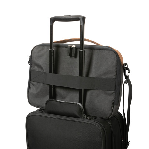 Impact AWARE™ 300D Two-Tone Deluxe 15.6&quot; Laptop-Tasche schwarz bedrucken, Art.-Nr. P732.181
