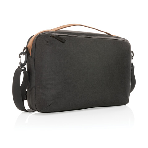 Impact AWARE™ 300D Two-Tone Deluxe 15.6&quot; Laptop-Tasche schwarz bedrucken, Art.-Nr. P732.181