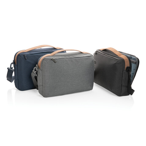 Impact AWARE™ 300D Two-Tone Deluxe 15.6&quot; Laptop-Tasche schwarz bedrucken, Art.-Nr. P732.181