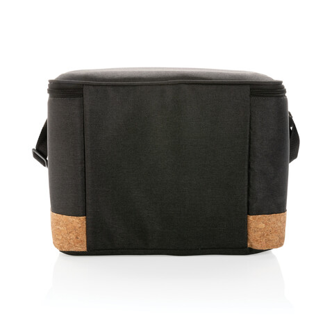 Impact AWARE™ XL RPET Two-Tone Kühltasche mit Korkdetail schwarz bedrucken, Art.-Nr. P422.351