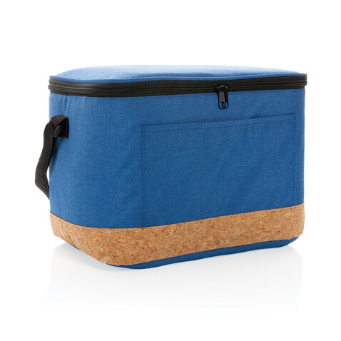 Impact AWARE™ XL RPET Two-Tone Kühltasche mit Korkdetail blau bedrucken, Art.-Nr. P422.355