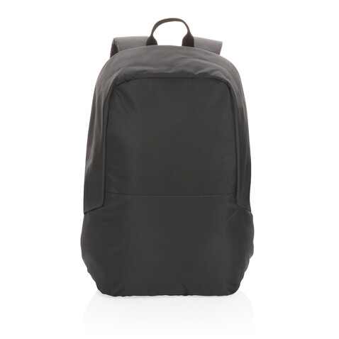 Impact AWARE™ RPET Standard Anti-Diebstahl Rucksack schwarz bedrucken, Art.-Nr. P762.761