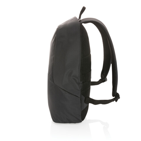 Impact AWARE™ RPET Standard Anti-Diebstahl Rucksack schwarz bedrucken, Art.-Nr. P762.761