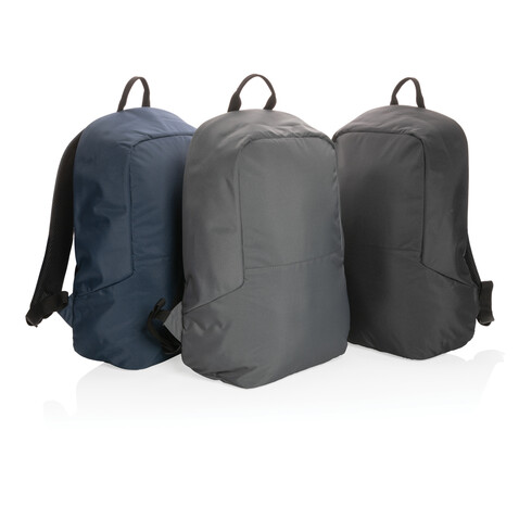 Impact AWARE™ RPET Standard Anti-Diebstahl Rucksack schwarz bedrucken, Art.-Nr. P762.761