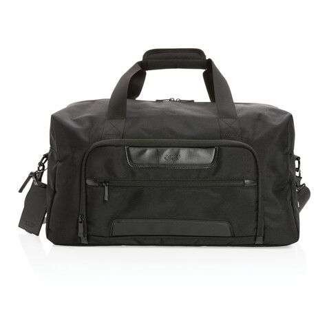 Swiss Peak AWARE™ RPET Voyager Wochenendtasche schwarz bedrucken, Art.-Nr. P707.121 Swiss Peak AWARE™ RPET Voyager Wochenendtasche schwarz bedrucken, Art.-Nr. P707.121