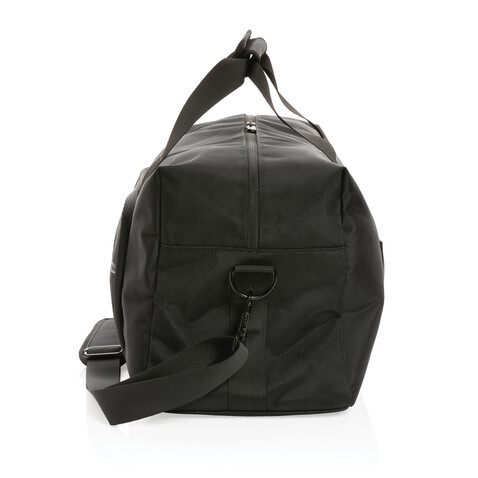 Swiss Peak AWARE™ RPET Voyager Wochenendtasche schwarz bedrucken, Art.-Nr. P707.121 Swiss Peak AWARE™ RPET Voyager Wochenendtasche schwarz bedrucken, Art.-Nr. P707.121