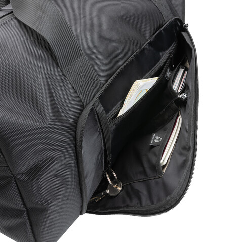 Swiss Peak AWARE™ RPET Voyager Wochenendtasche schwarz bedrucken, Art.-Nr. P707.121 Swiss Peak AWARE™ RPET Voyager Wochenendtasche schwarz bedrucken, Art.-Nr. P707.121